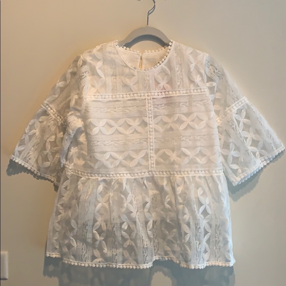 White lace blouse